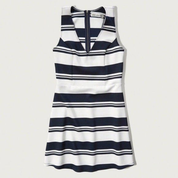 Abercrombie & Fitch Dresses & Skirts - NWT Abercrombie & Fitch Blue and White Striped Mini Dress, Size M